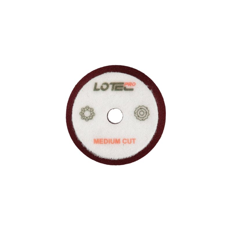 Weinrot – Mittel – 3 Zoll Orbital-Polierpad